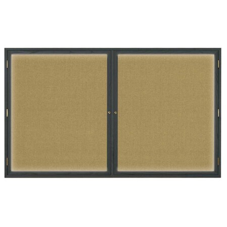 United Visual Products Triple Door Indoor Enclosed Easy Tack Bo UV335EZ-WHITE-BRONZE